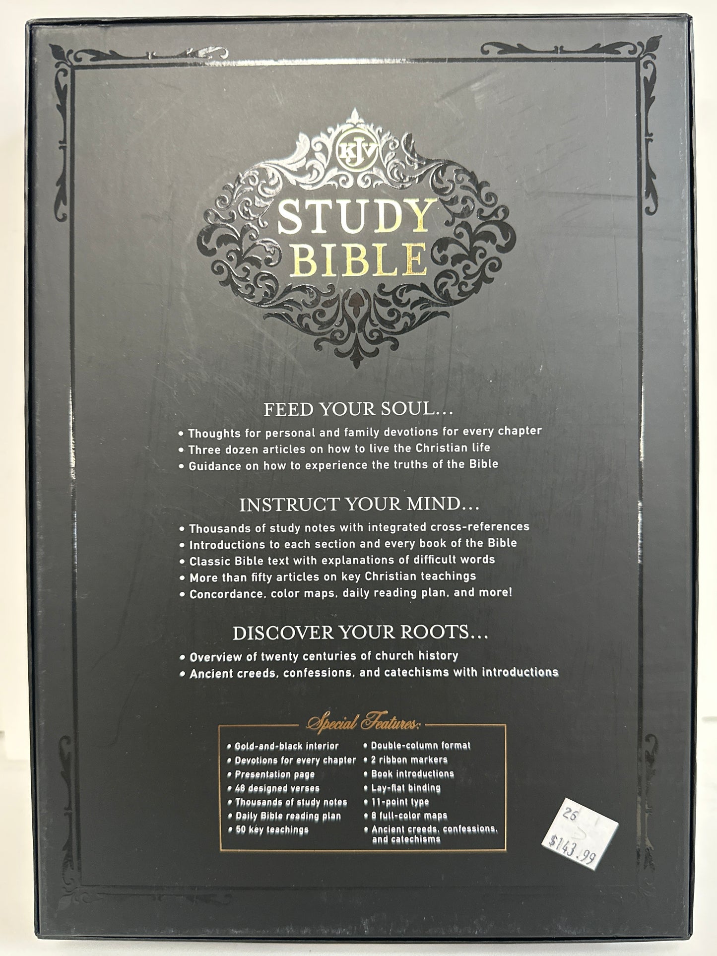 KJV LG PR LTHR STUDY BIBLE BLK-8941
