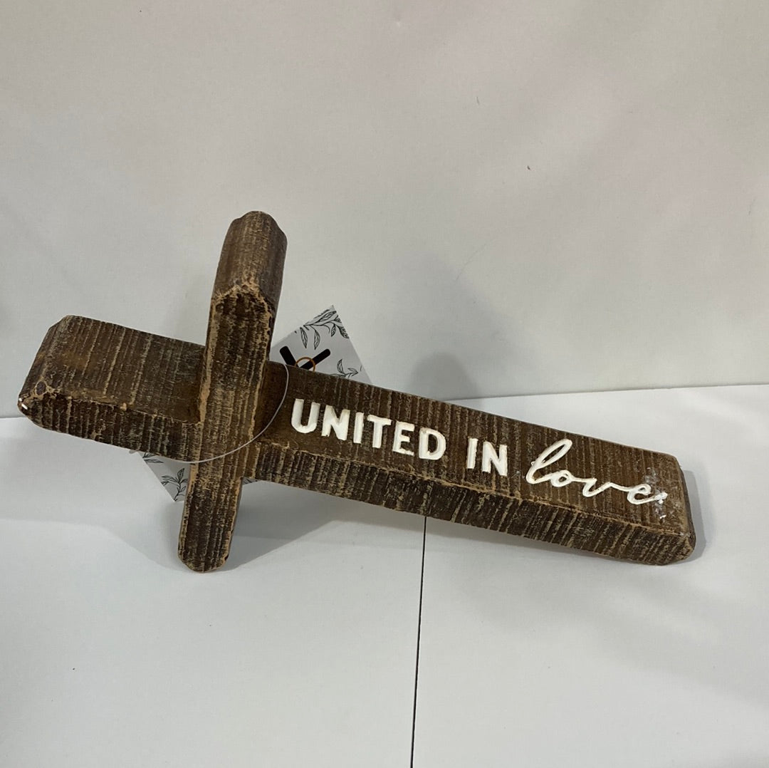 UNITED IN LOVE TABLETOP CROSS-2962