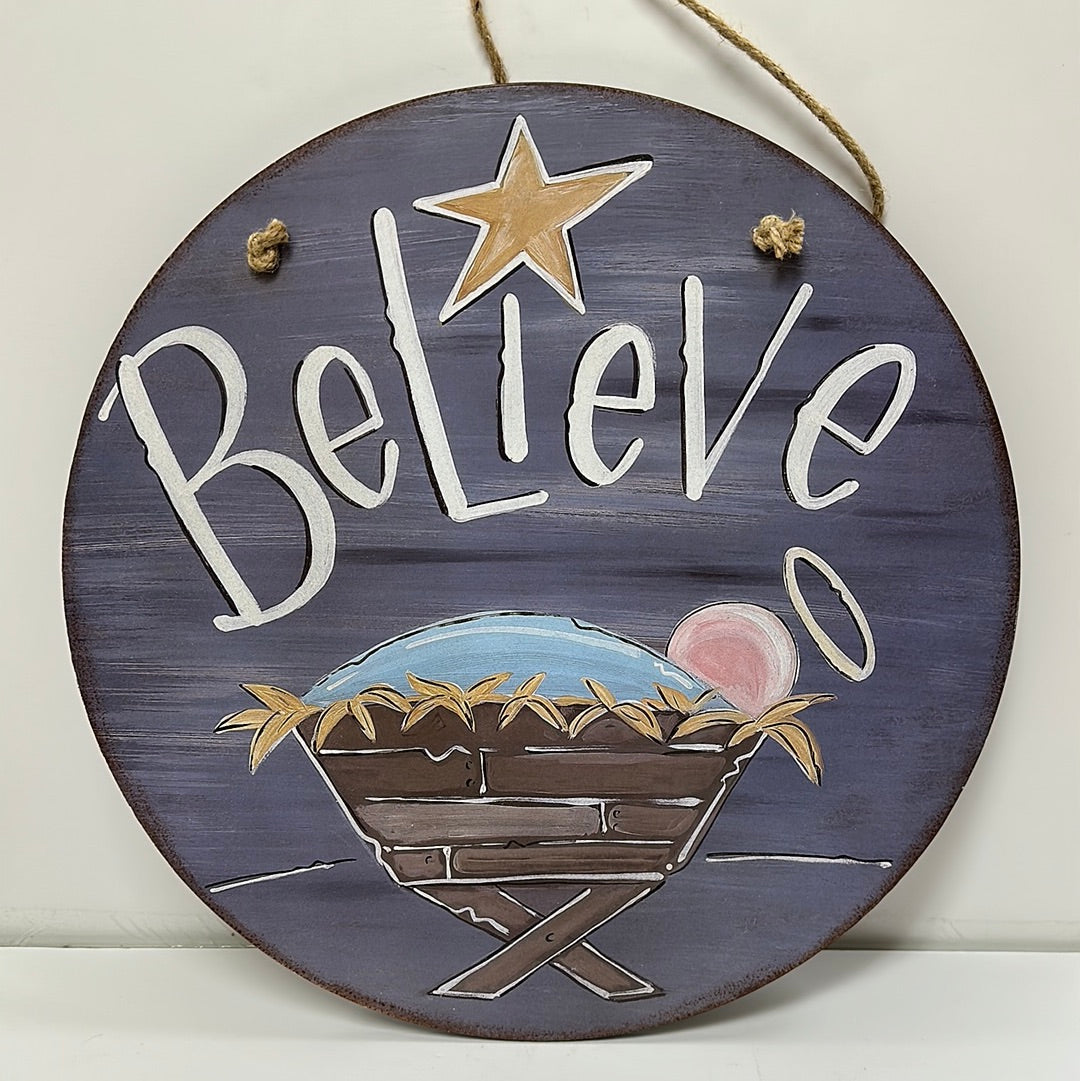 WALL ART/DOOR/BELIEVE-7746