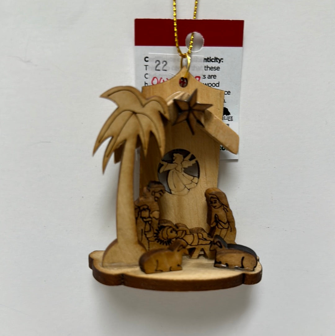 3D NATIVITY CANDLE OW ORN-2751