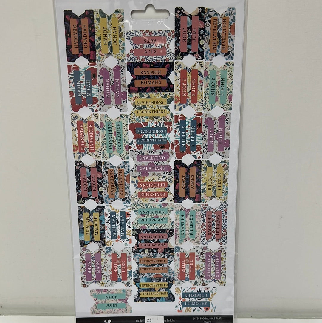 DITZY FLORAL BIBLE TABS-4535
