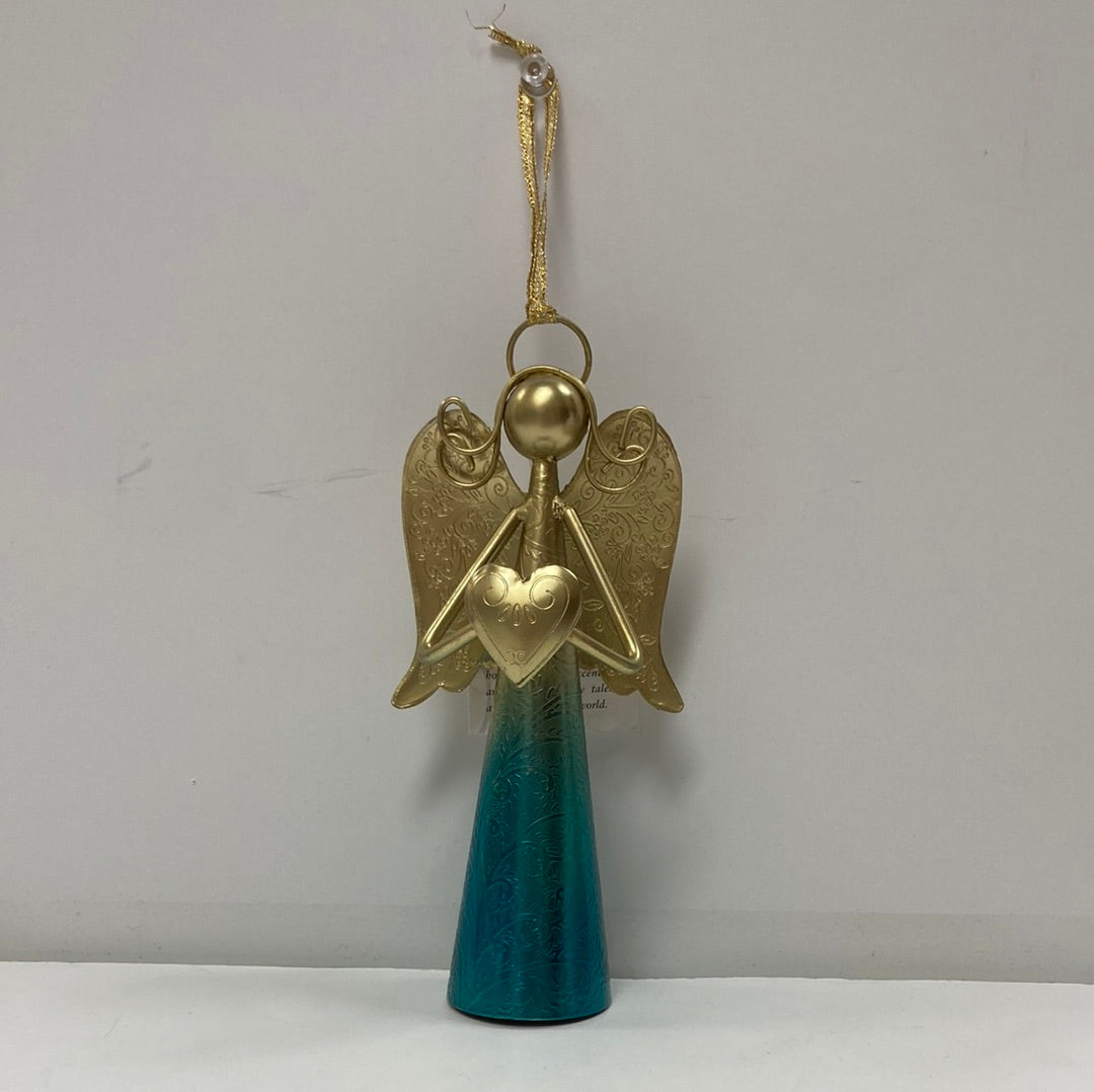 GOLD ANGEL BELL 6 INCH BLUE-5471