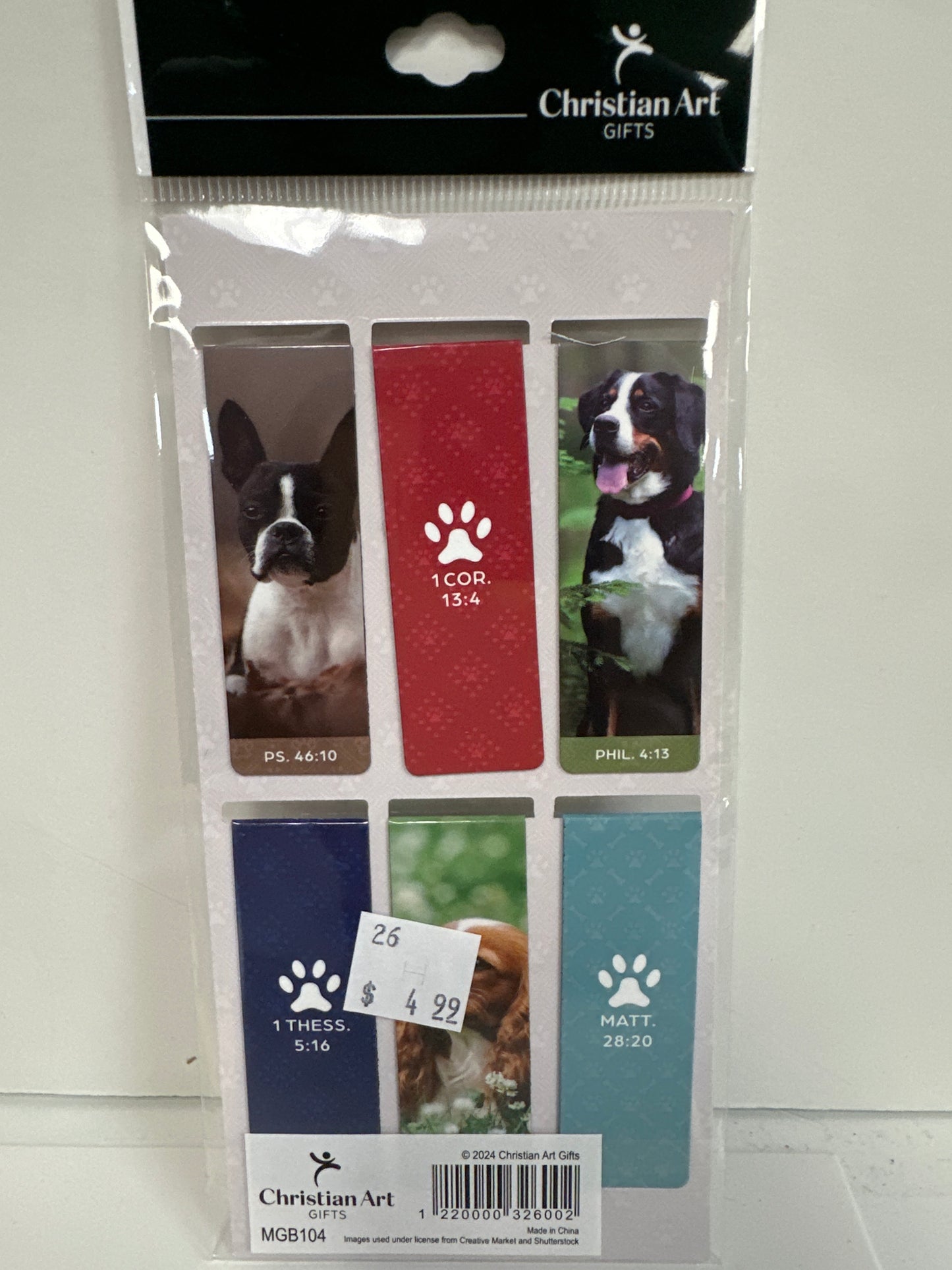DOGS MAGNETIC BOOKMARKS-6002