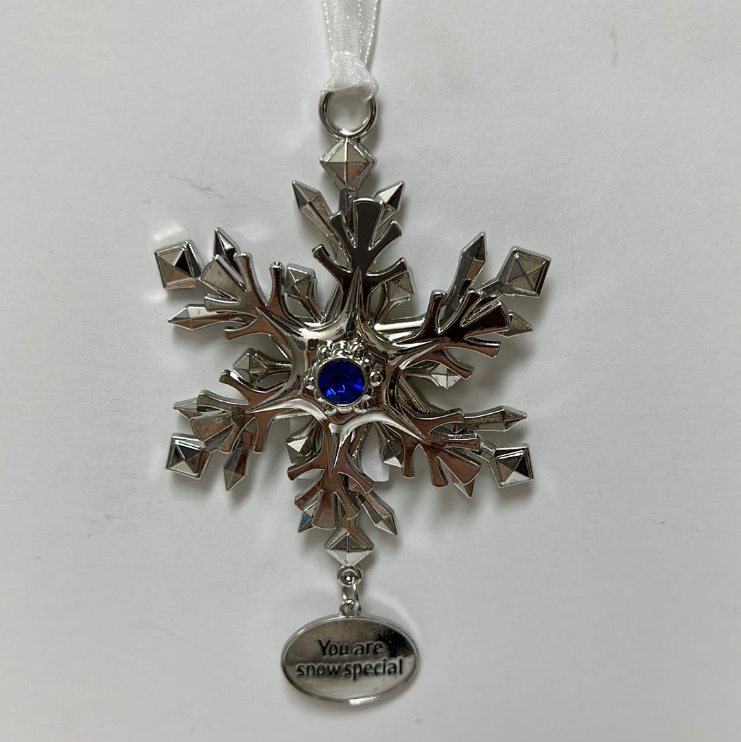 SNOW SPECIAL SPIN SNOWFLAKE ORNAMENT-6323