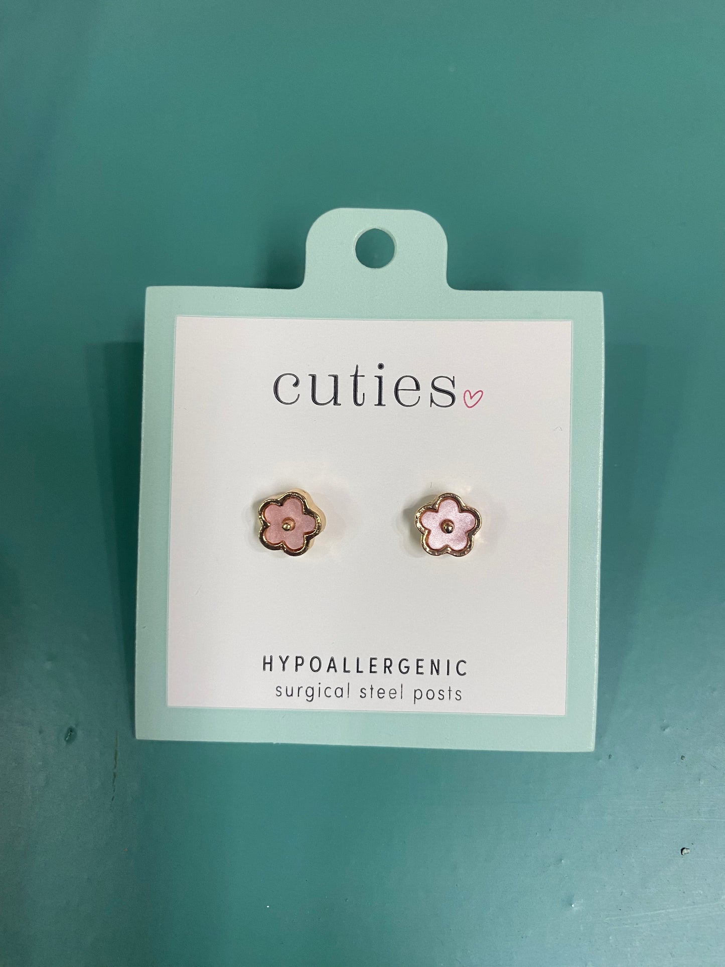 PINK AND GOLD FLOWERS EARRINGS-4818