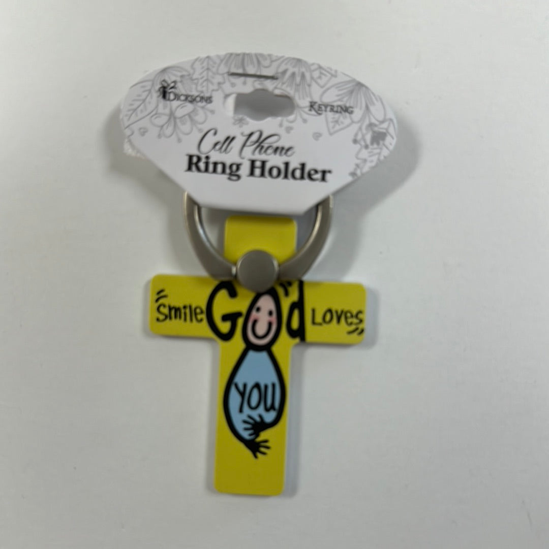 SMILE CELL PHONE RING HOLDER-1931