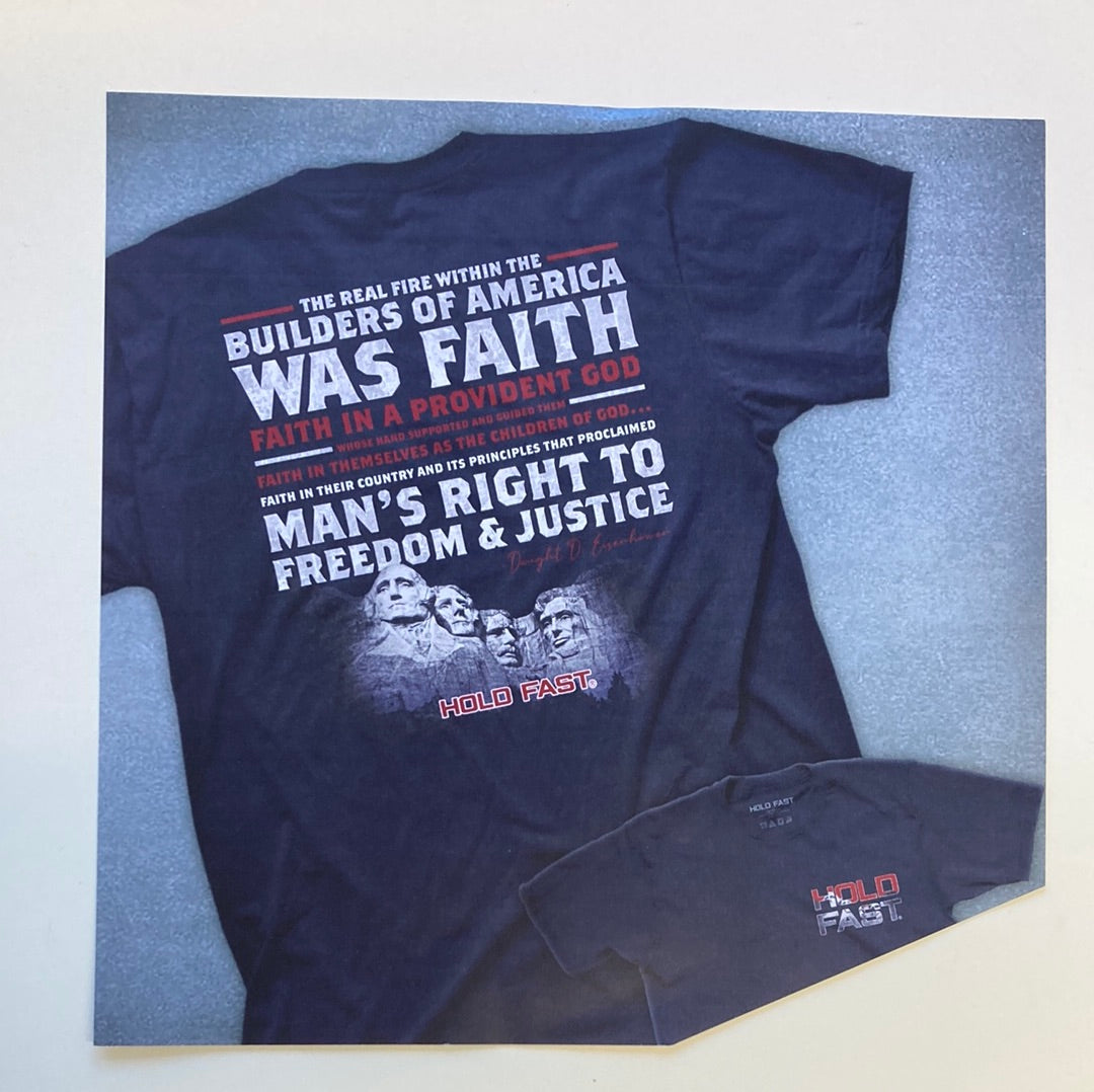 BUILDERS OF AMERICA/RUSHMORE HOLD FAST TEE LG-7484