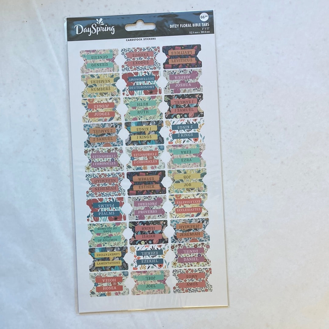 DITZY FLORAL BIBLE TABS-4535