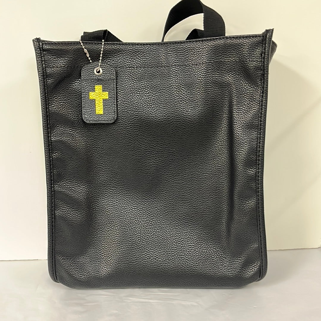 BLACK BIBLE STUDY TOTE-0351