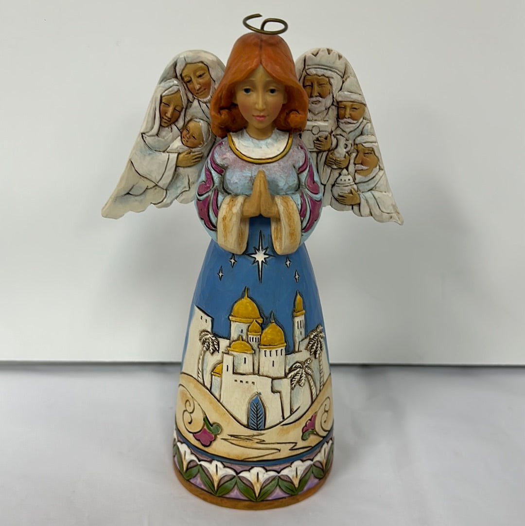JIM SHORE ANGEL W/NATIVITY-0761
