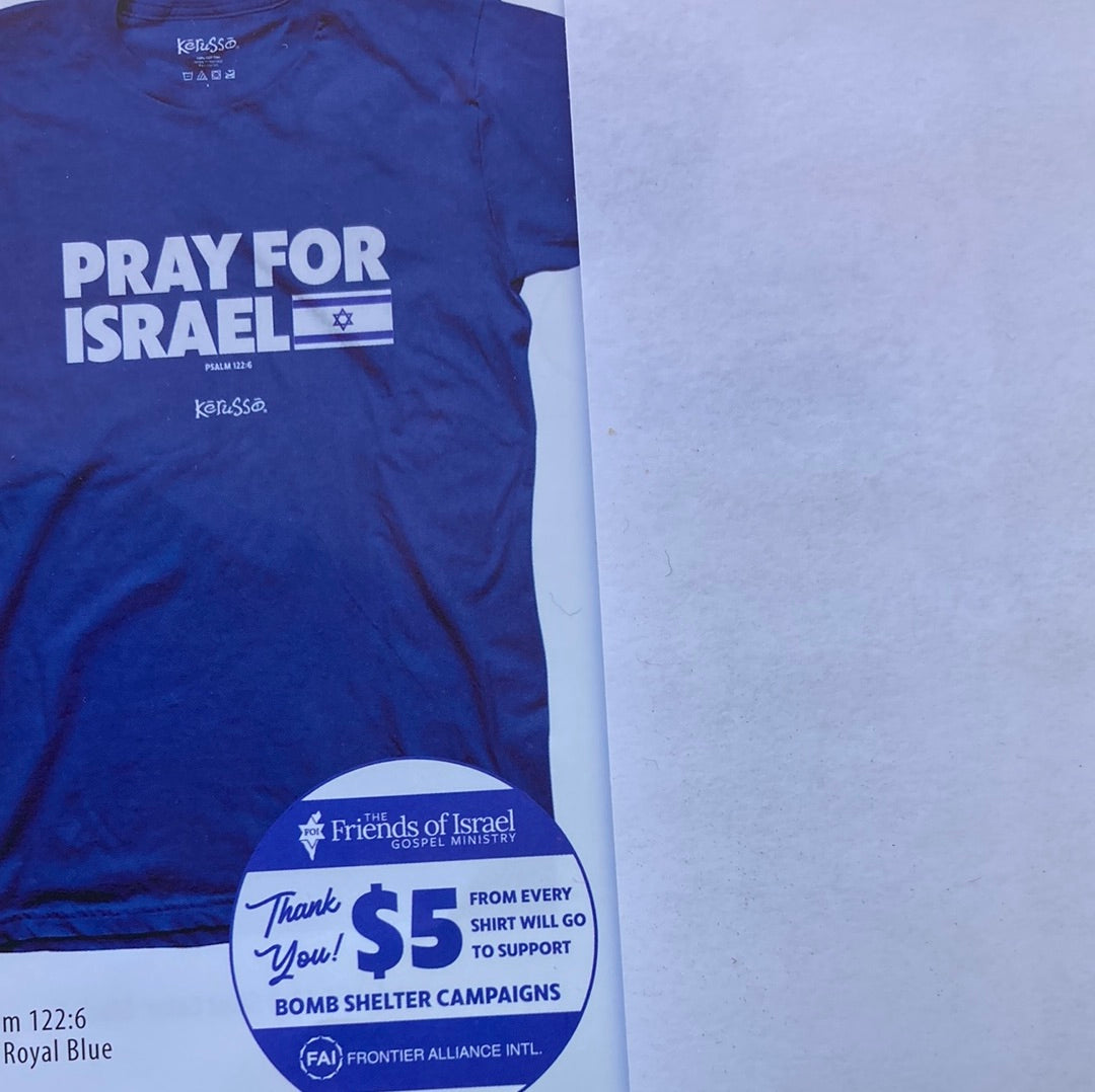 PRAY FOR ISRAEL ADULT TEE 3X-7084