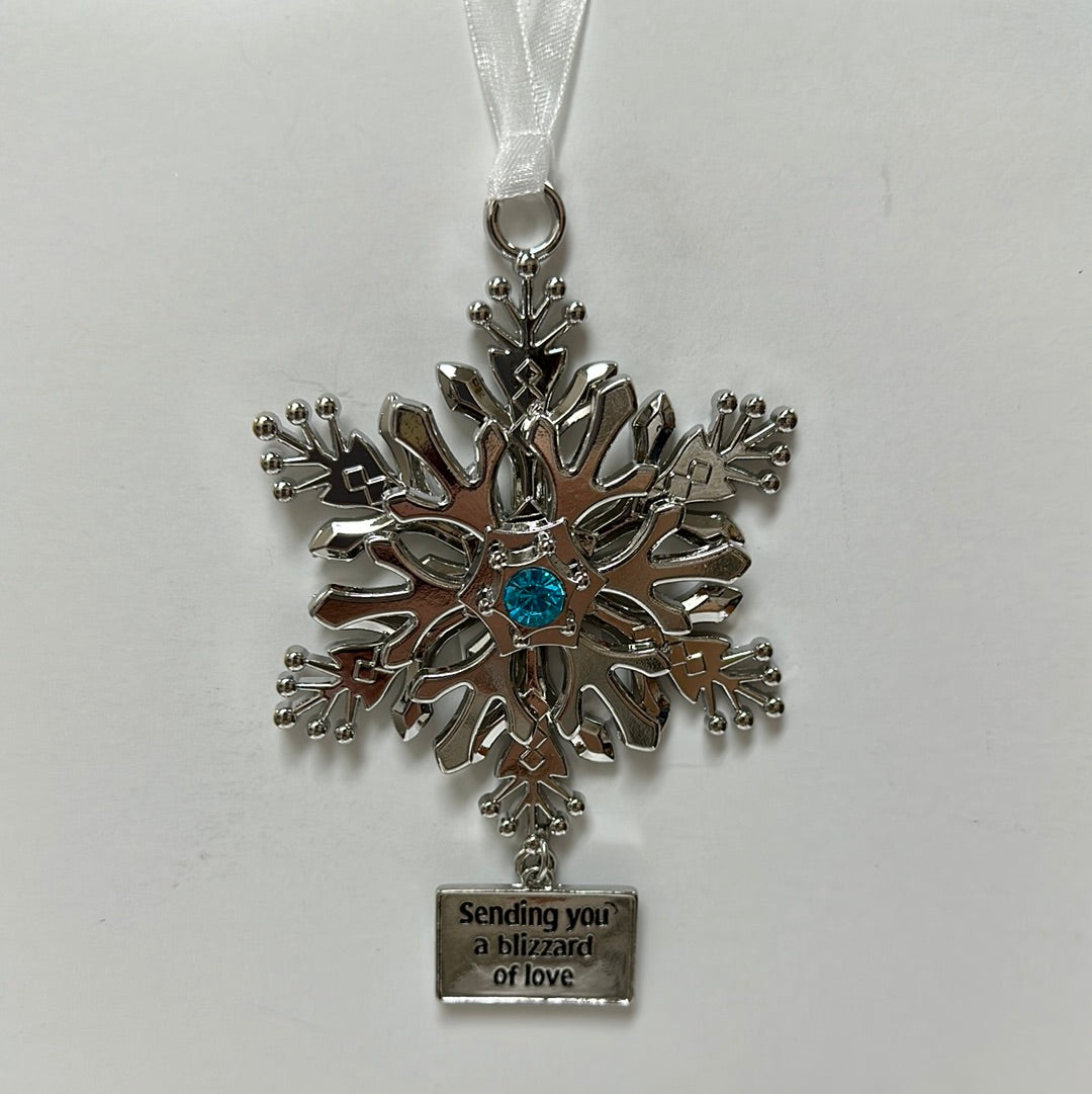 BLIZZARD SPIN SNOWFLAKE ORN-6279