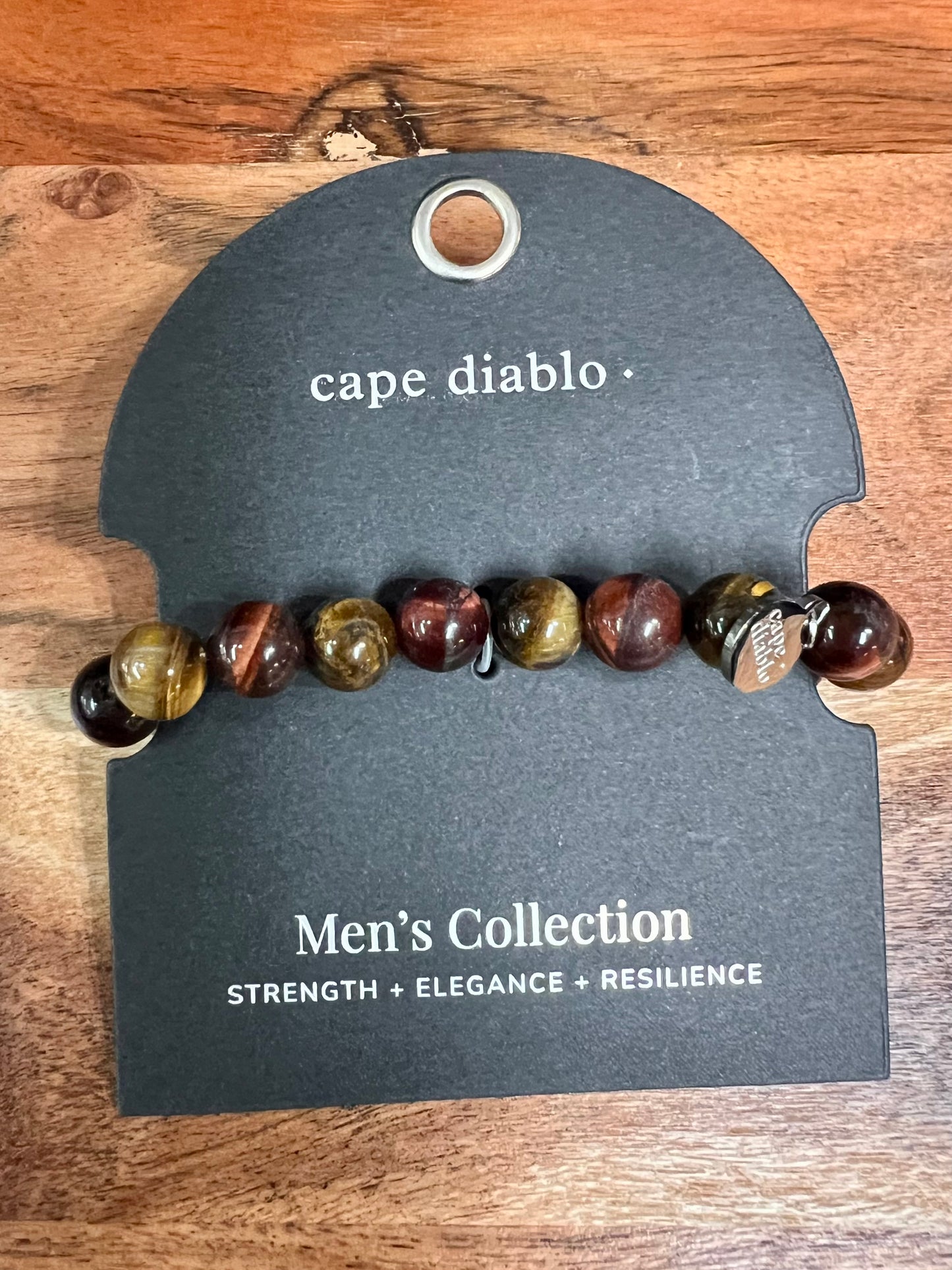 RED TIGER EYE MENS BRACELET-3772