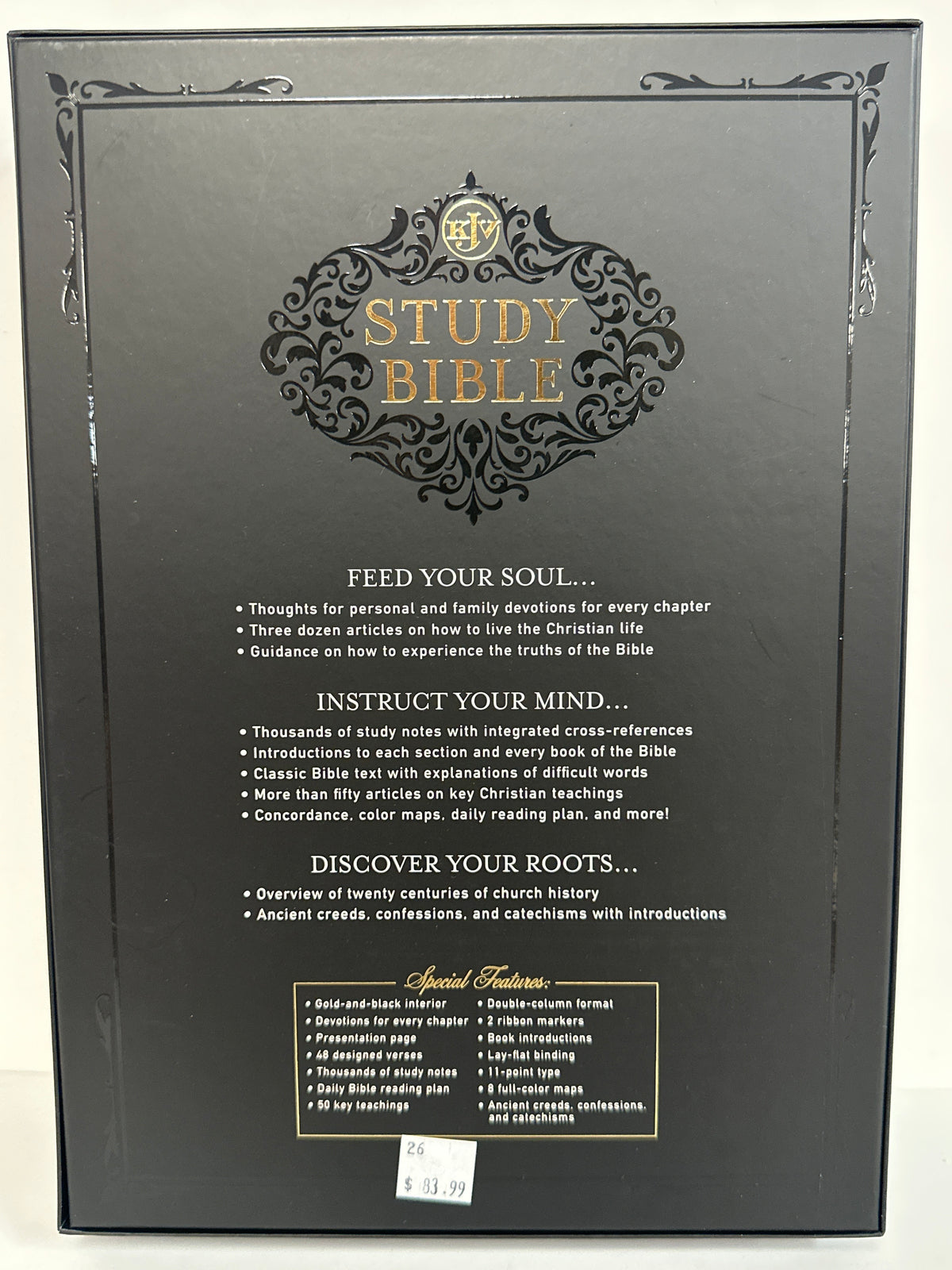 KJV LARGE PRINT STUDY BIBLE SADDLE TAN-2224