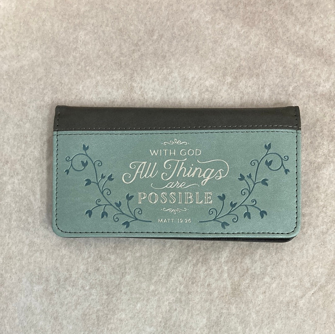 WITH GOD ALL THINGS CHECKBOOK COVER-3921