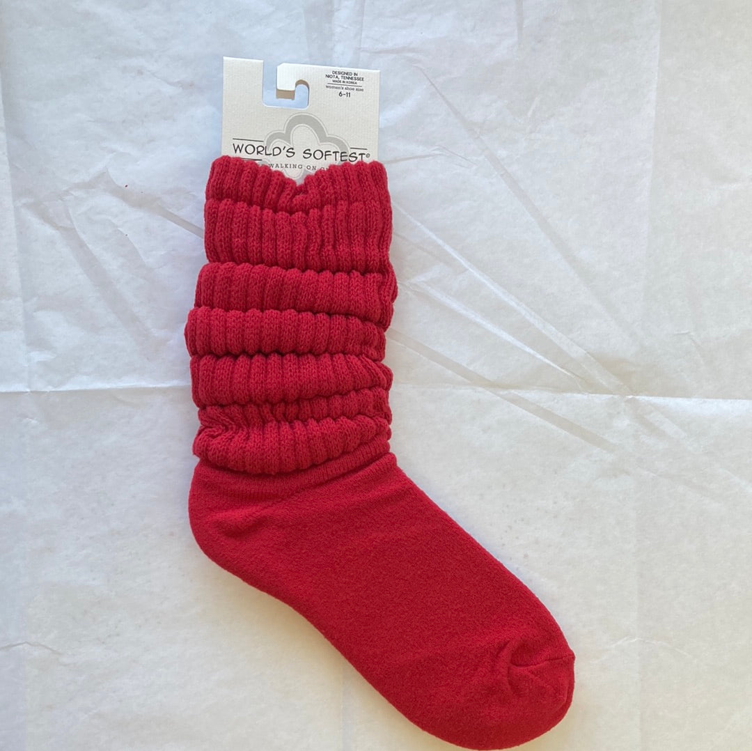 LADIES SOCKS/RED 670