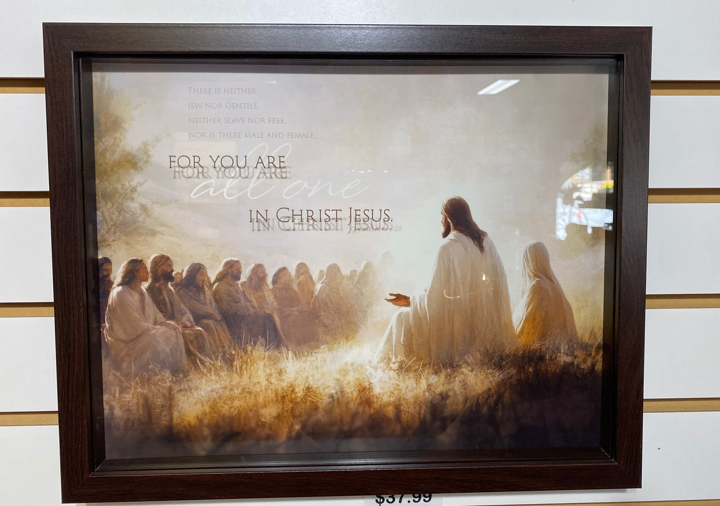 JESUS TEACHING PEOPLE FRAMED WALL ART-5245