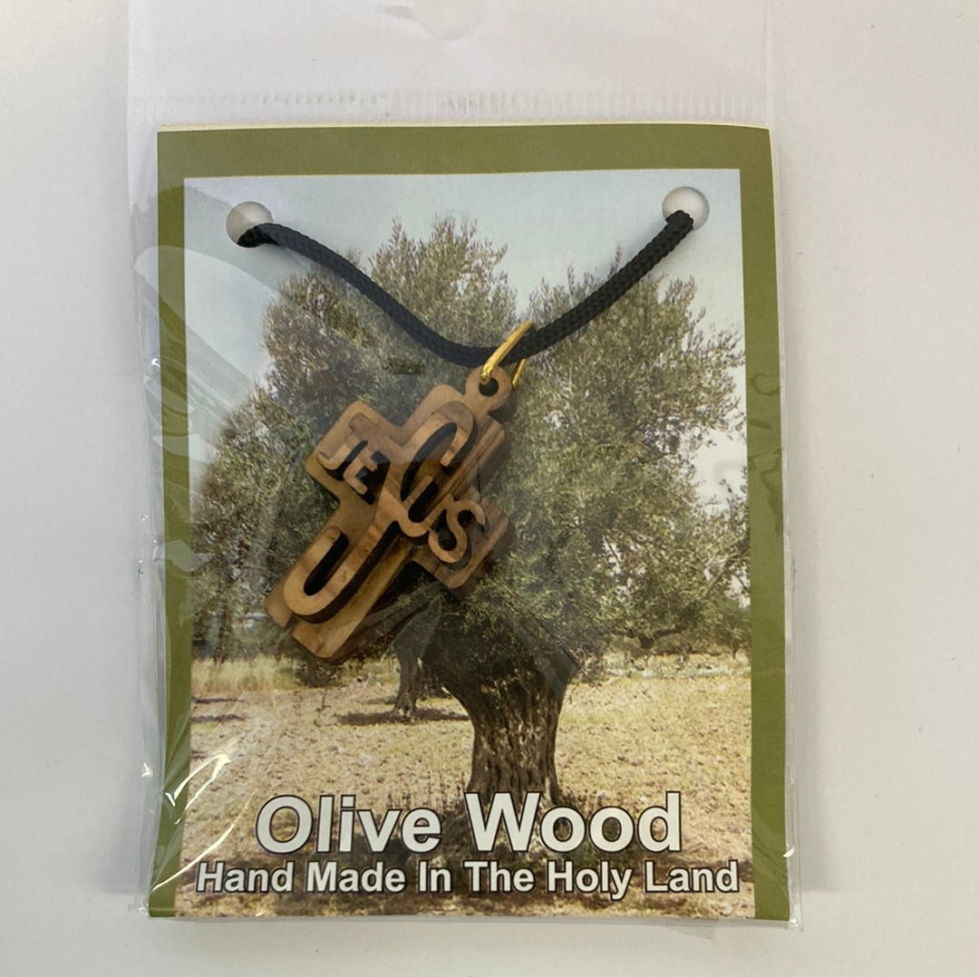 OLIVE WOOD NECKLACE-2635