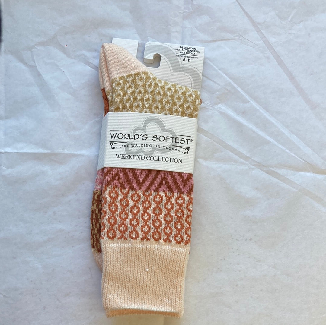 LADIES SOCKS/BRANDY 196-4032