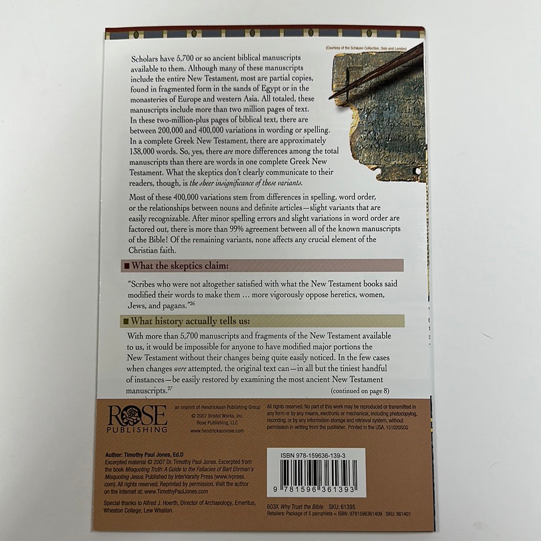 WHY TRUST THE BIBLE PAMPHLET-1393