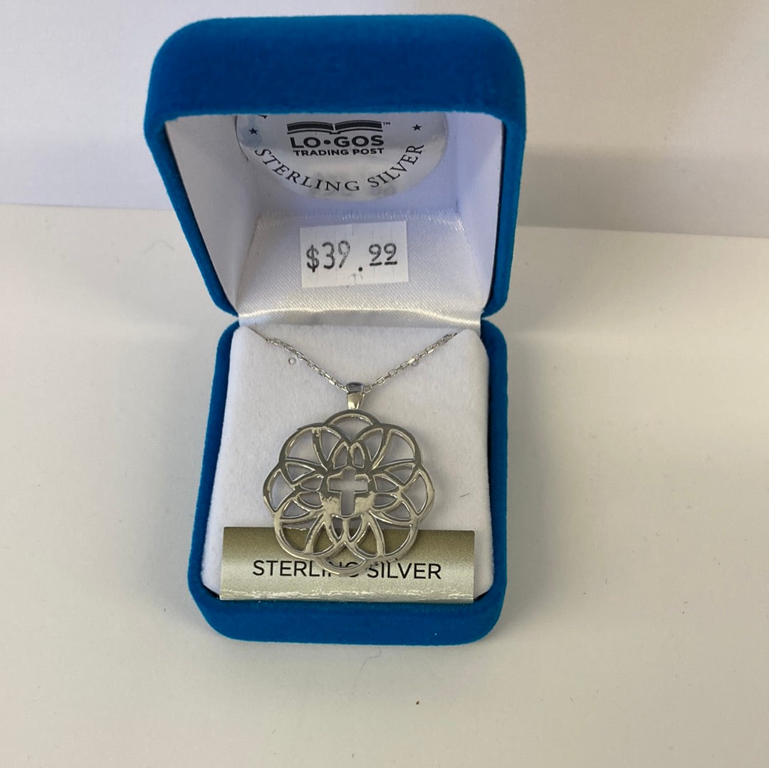 FLOURISH ST SILV CROSS PEND/CHN-4372
