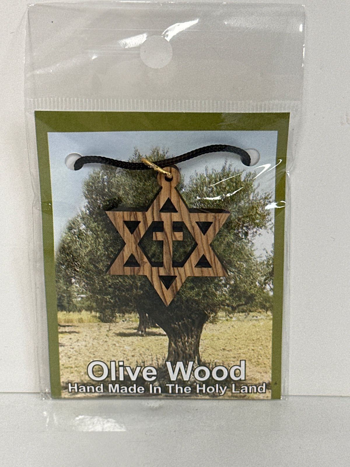 STAR OF DAVID/CROSS O WOOD NKL-9046