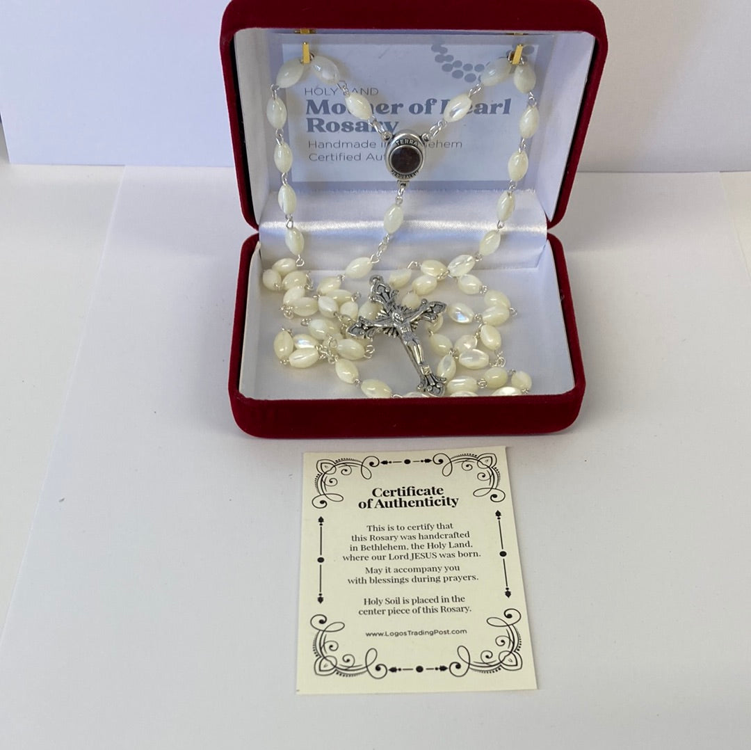 MOTHER OF PEARL ROSARY LG-0063