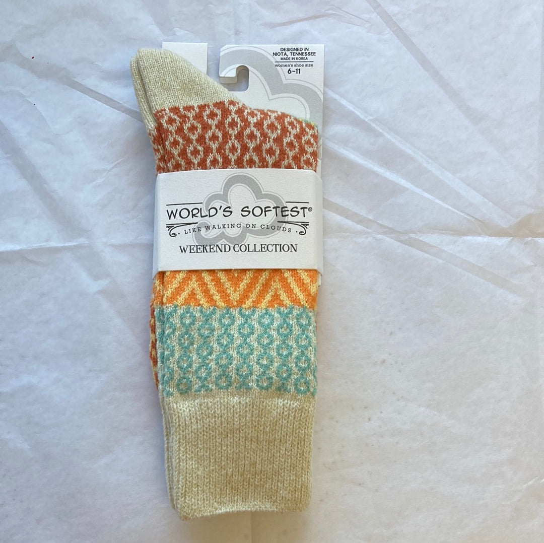 LADIES SOCKS/WHEAT 122-4025