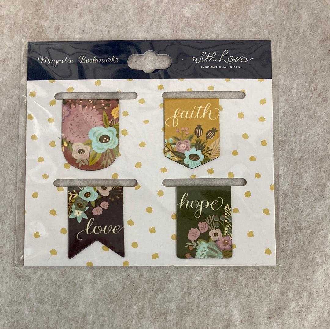 FAITH HOPE LOVE MAGNETIC BOOKMARKS-1636