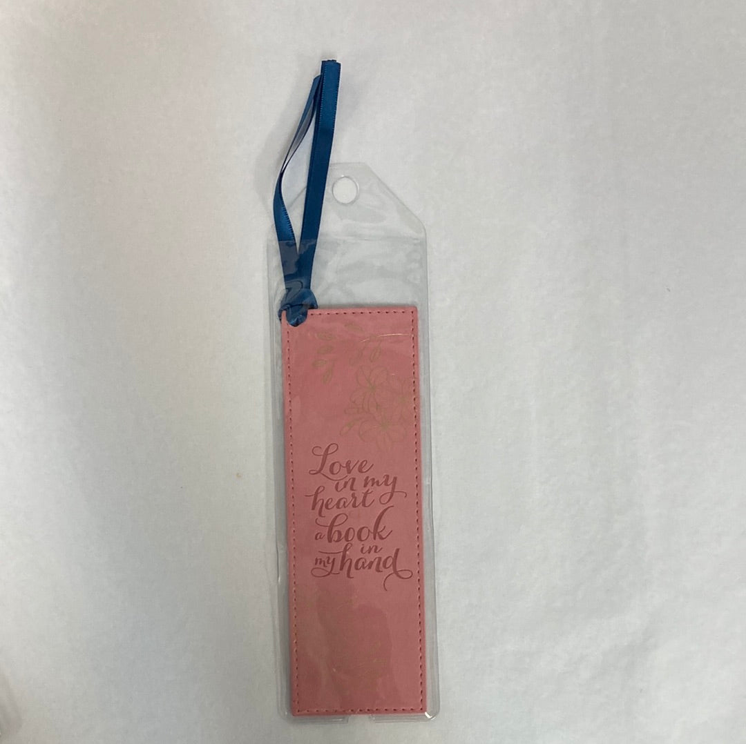 LOVE IN MY HRT PINK PAGEMARKER-1353 LUX LEATHER