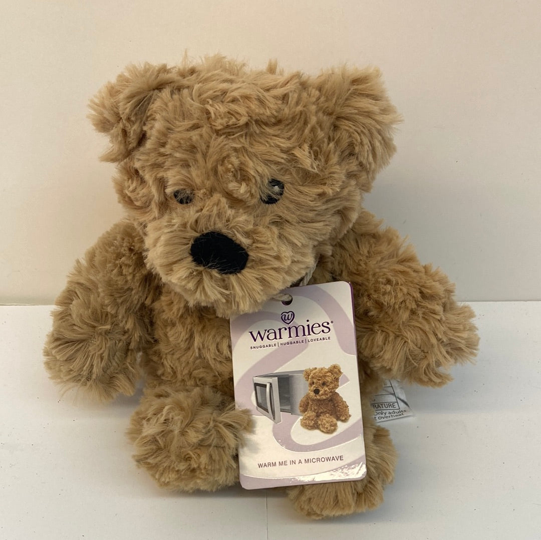 BROWN CURLY BEAR JR WARMIES-5795