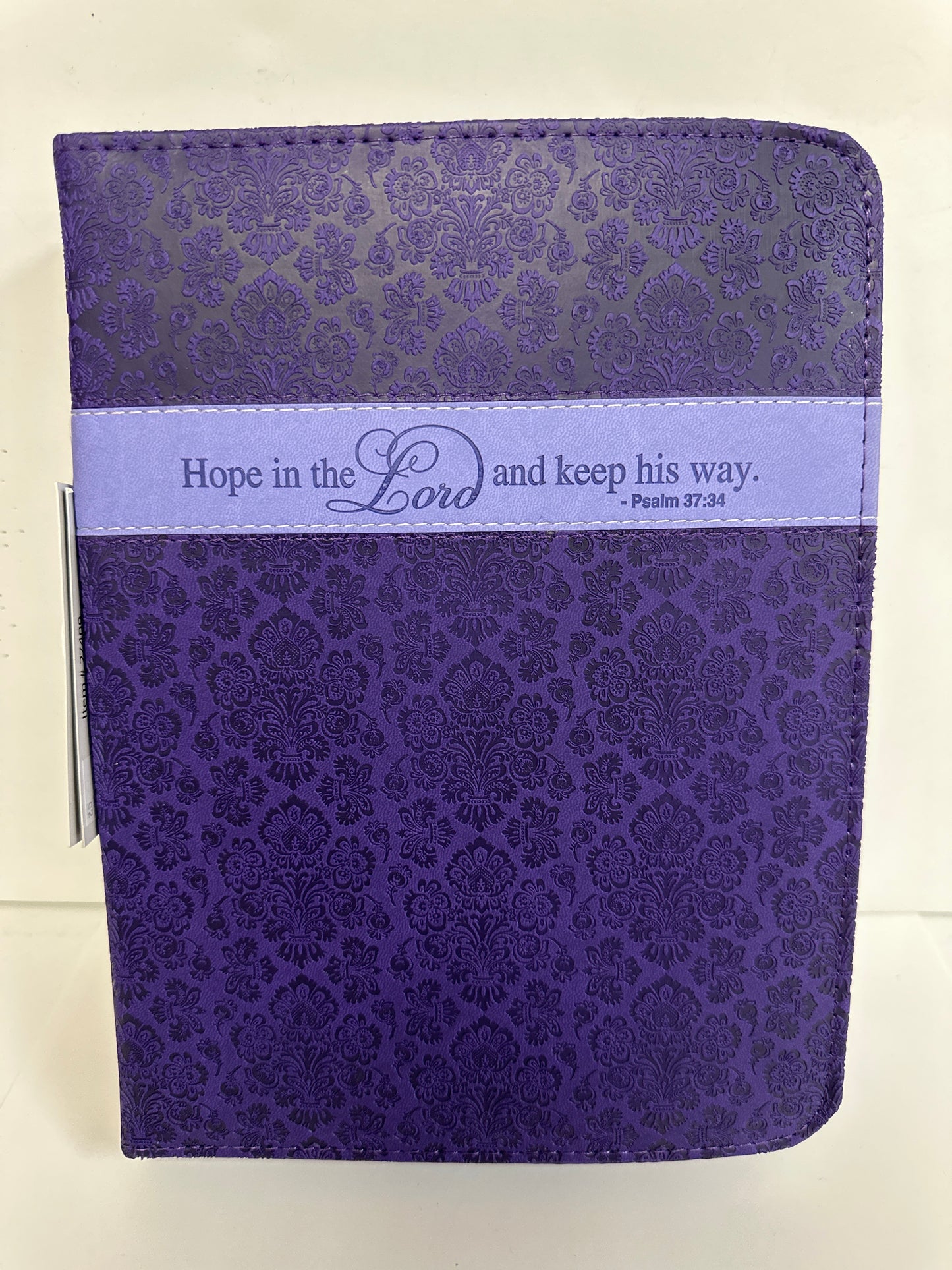 HOPE IN THE LORD PURPLE XL BIBLE COVER-4098