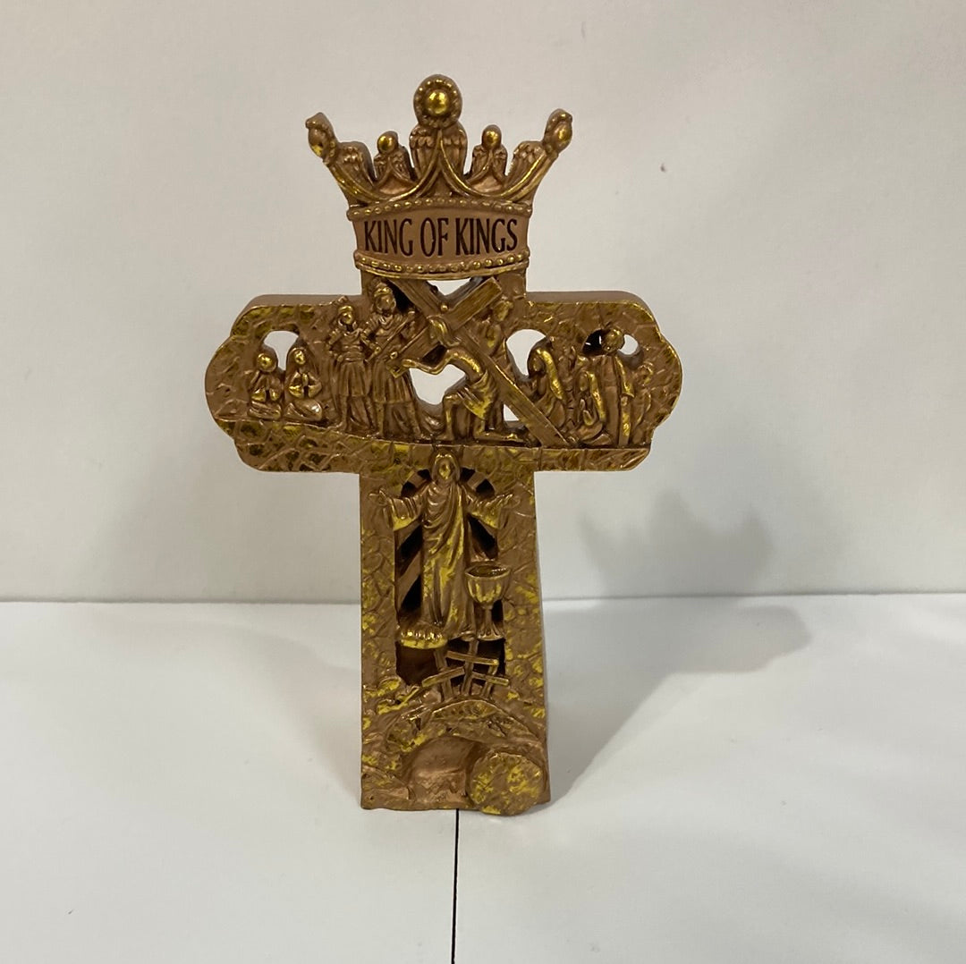 CROWN HIM LIGHT UP TABLETOP CROSS-0231