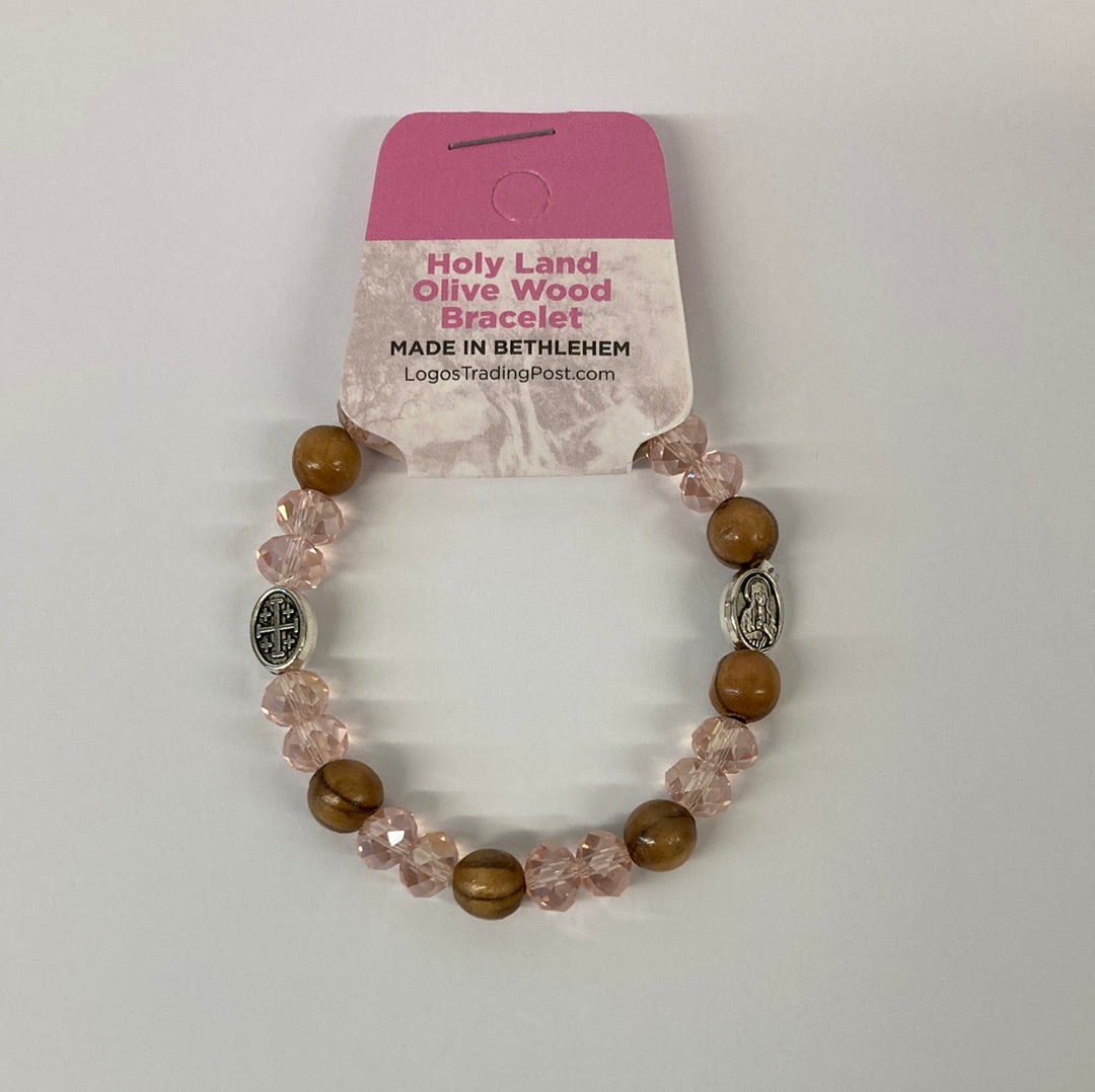 OLIVE WOOD STRETCH BRACELET-2123