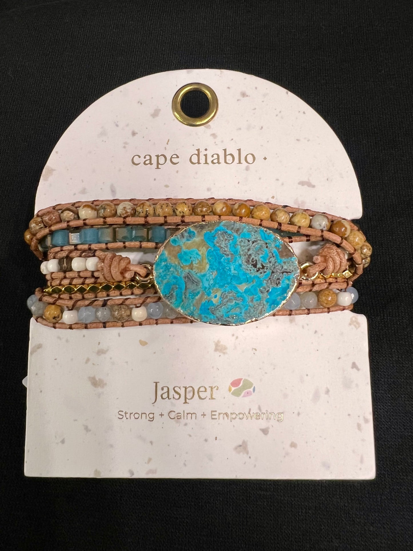 JASPER BLUE WRAP BRACELET-3171