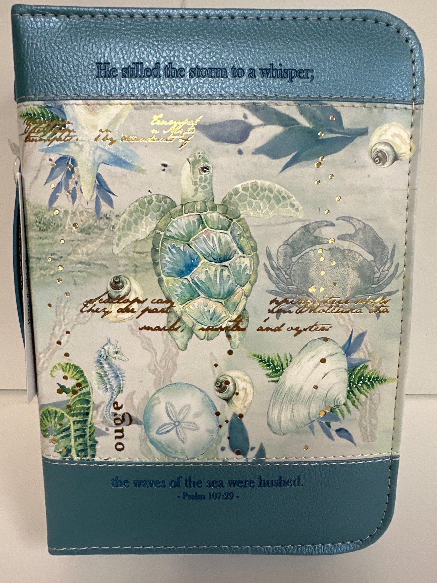 SEA TURTLE BLUE MEDIUM BIBLE COVER-3144