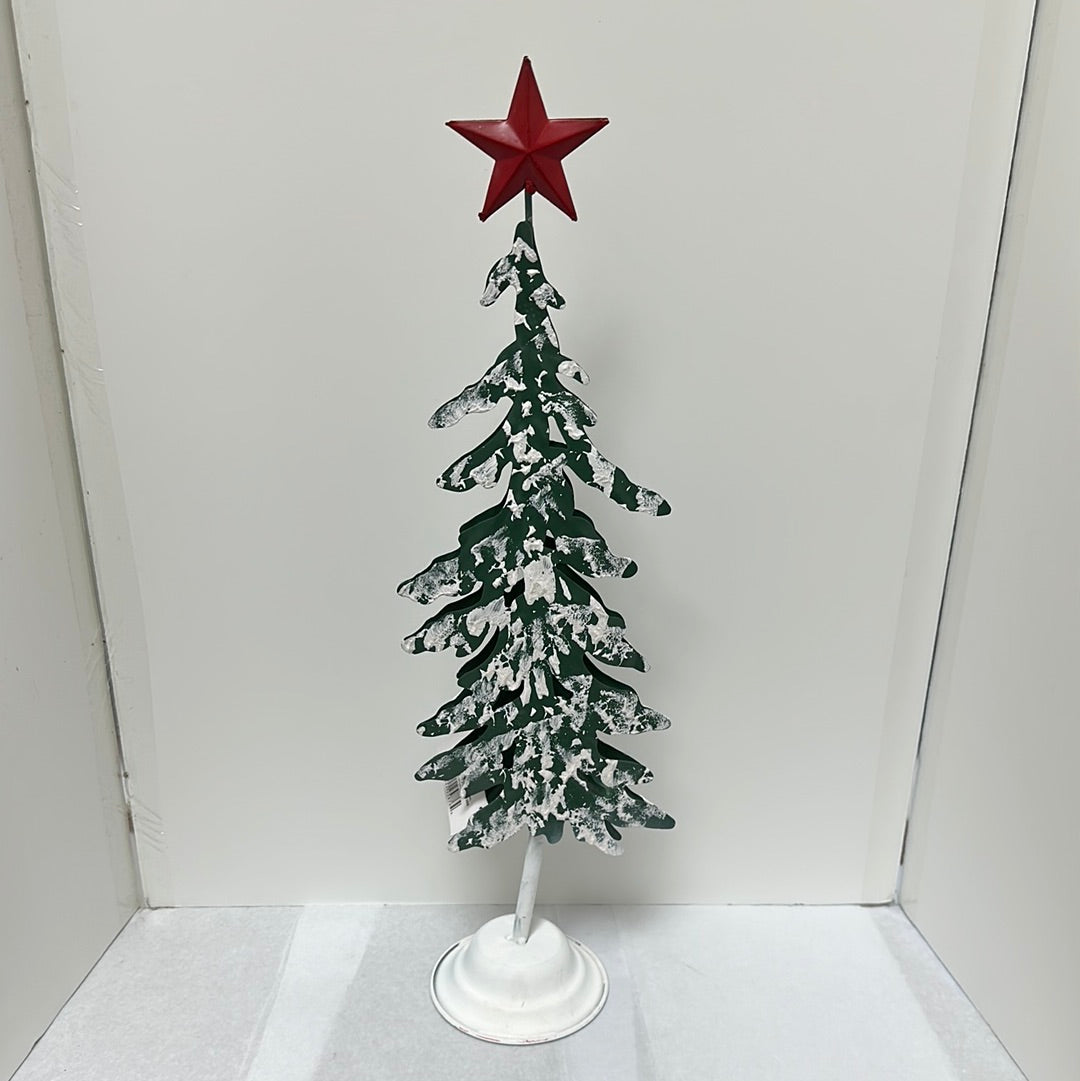 GREEN/WHITE METAL TREE-8764