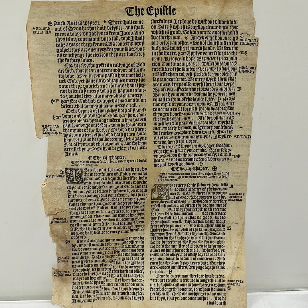 1540 Great Bible Second Edition pages (we pick the page)