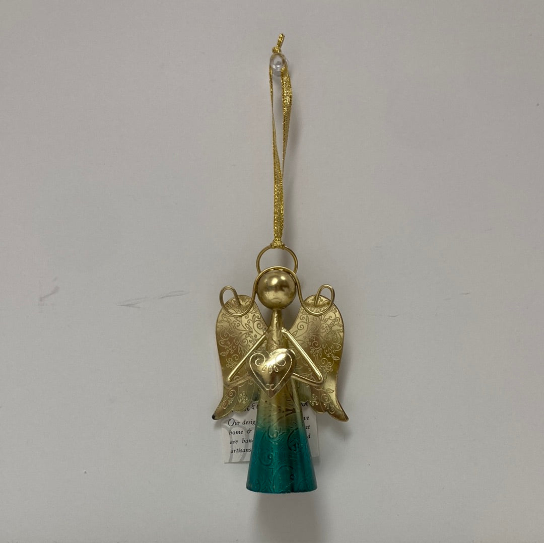 GOLD ANGEL BELL 4 INCH BLUE-5440