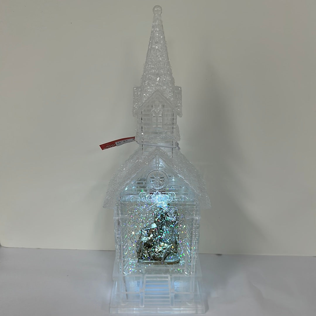 CLEAR SWIRL LED CHURCH-8956