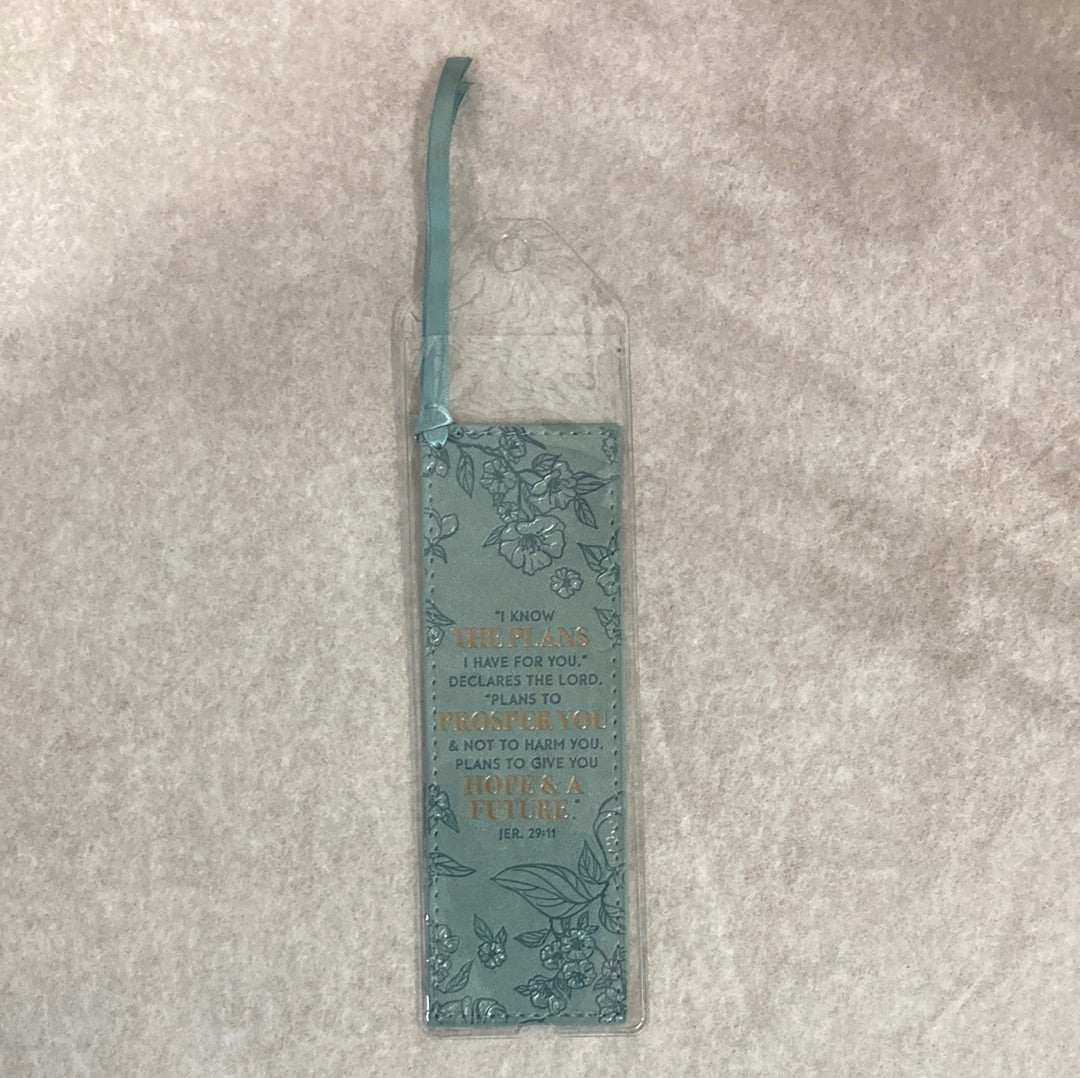 I KNOW THE PLANS FAUX LEATHER BOOKMARK-8698