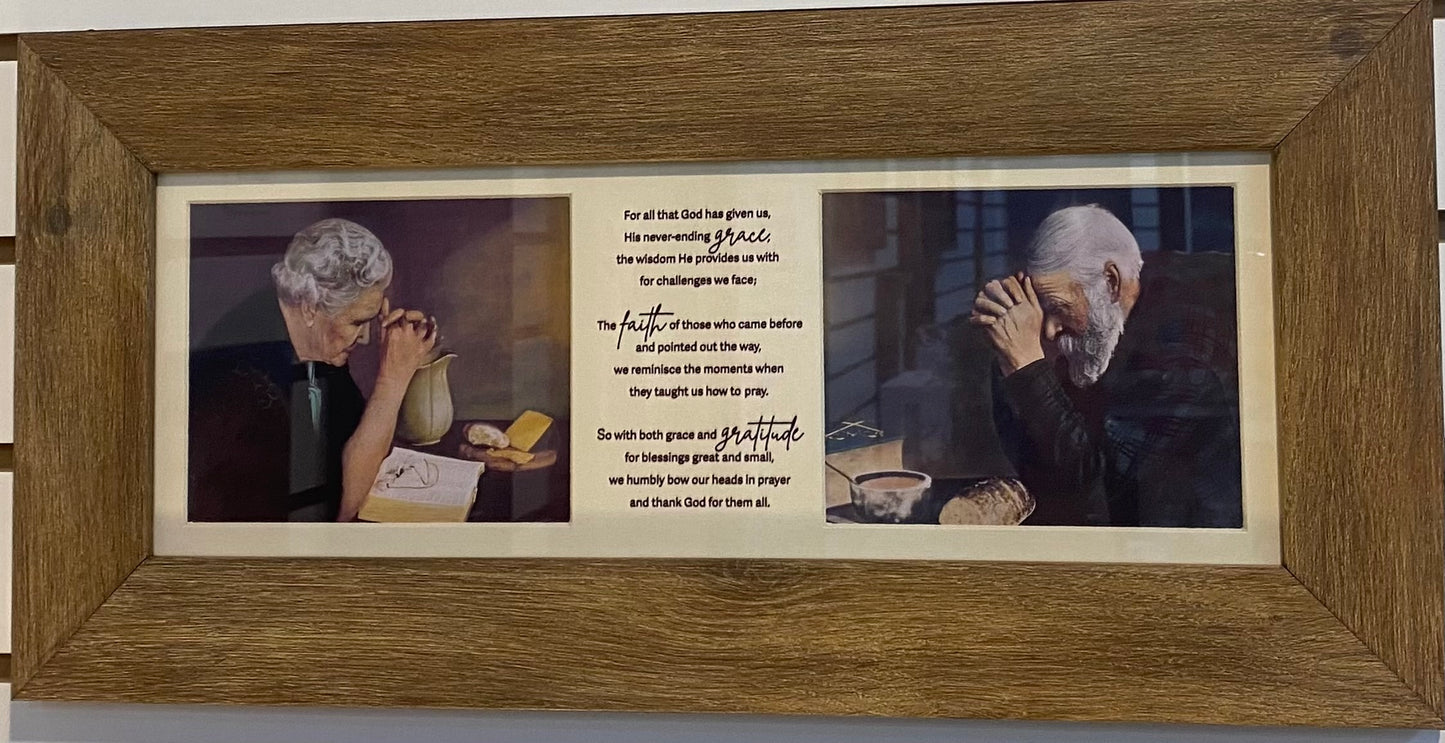 GRACE AND GRATITUDE PRAYER FRAMED ART-5260