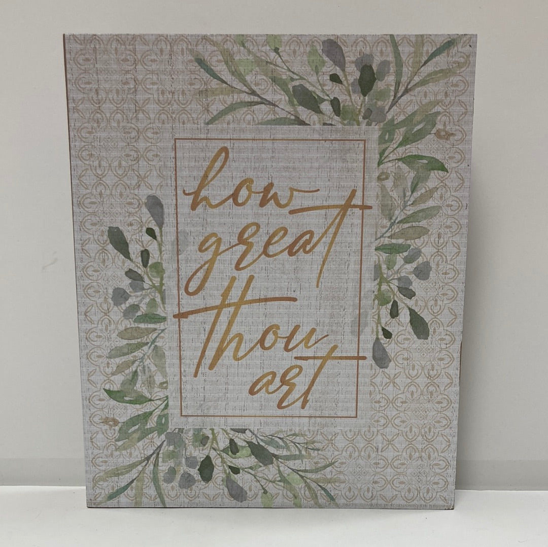 HOW GREAT THOU ART TT PLQ-9080
