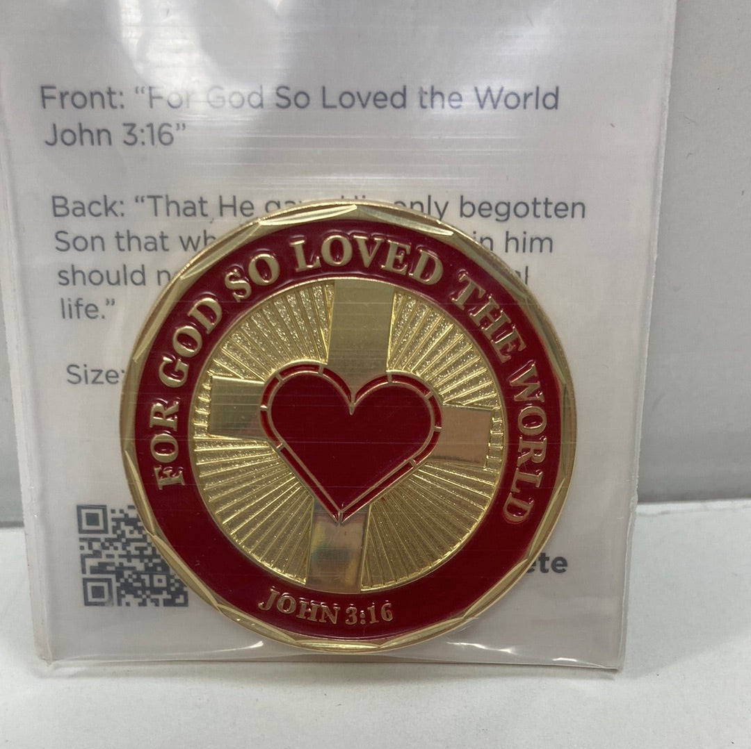 GOD LOVES YOU JOHN 3:16 COIN-1706