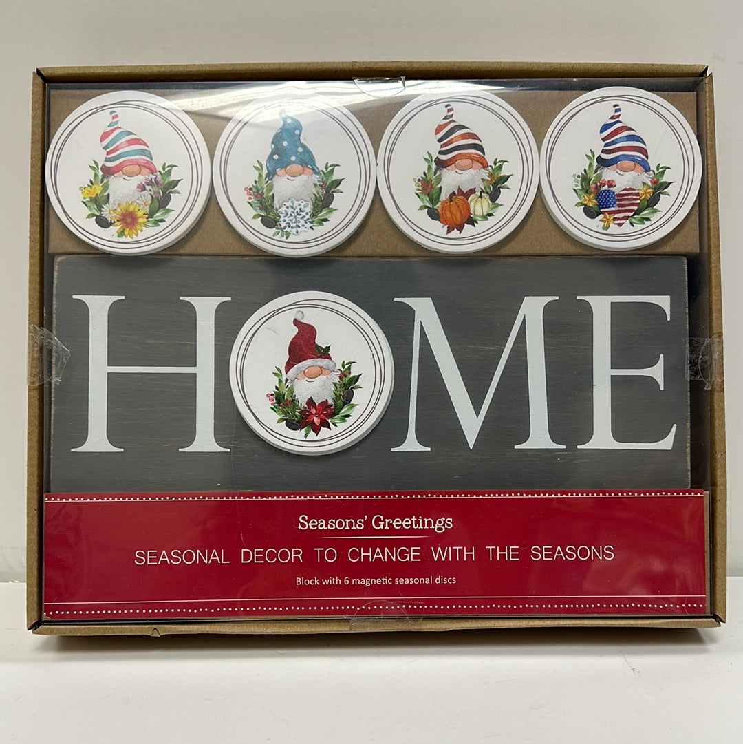 HOME BLOCK W/6 SEASONAL DISCS-4562