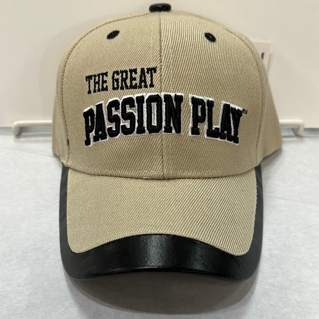 GPP KHAKI W/BLK LTHR TRIM CAP-0589