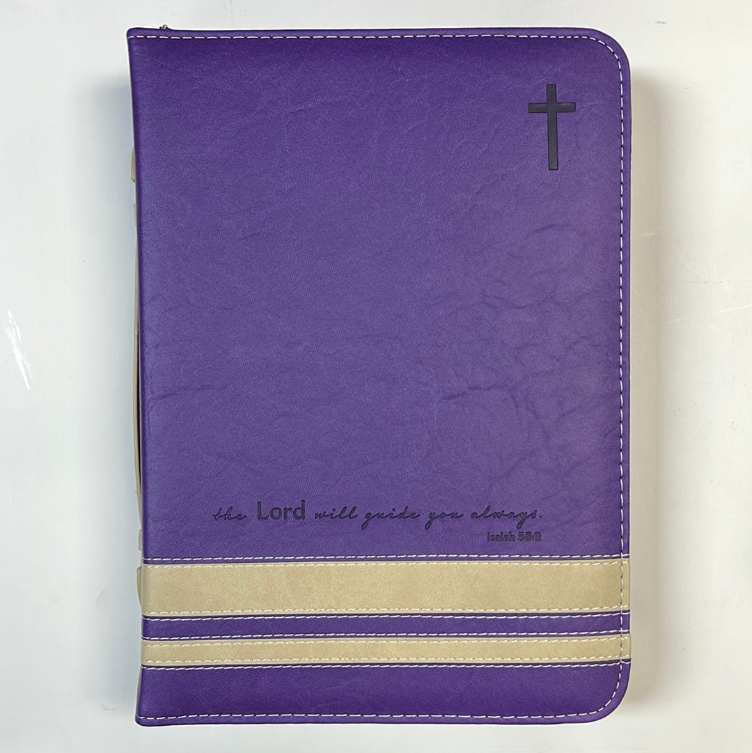 PURPLE/CREAM STRIPE XXL BIBLE C-4985