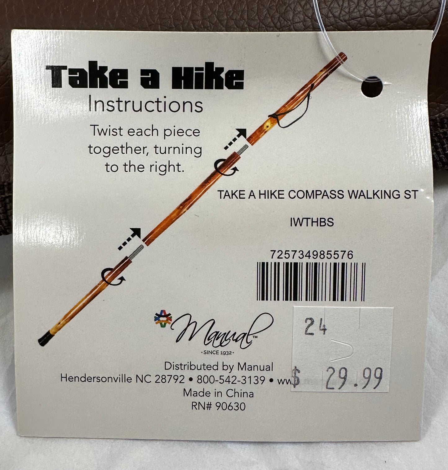 BEAR COMPASS W/POUCH WALKING STICK-5576