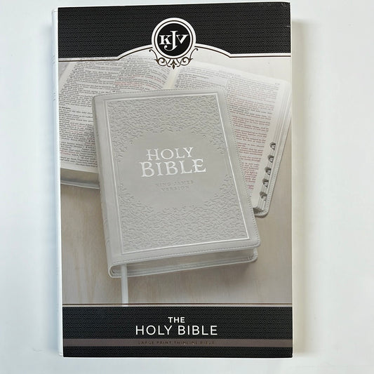 KJV LG PRINT T LINE BIBLE WHITE-4677