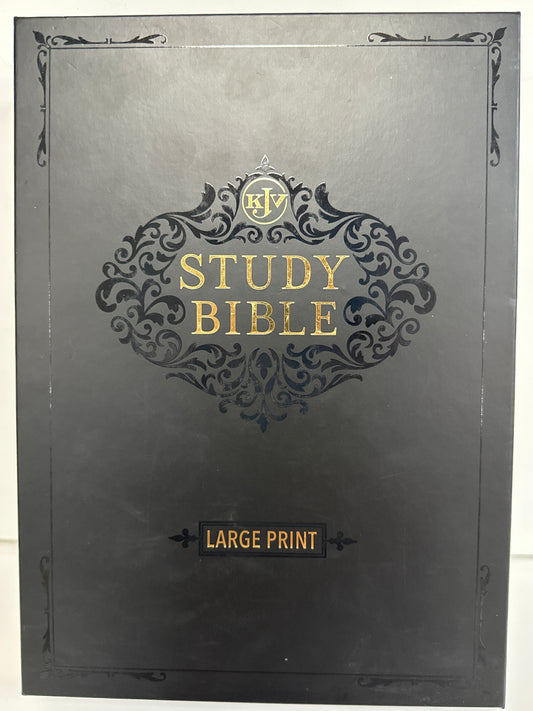 KJV STUDY BIBLE LARGE PRINT BURGUNDY/TOFFEE-2194